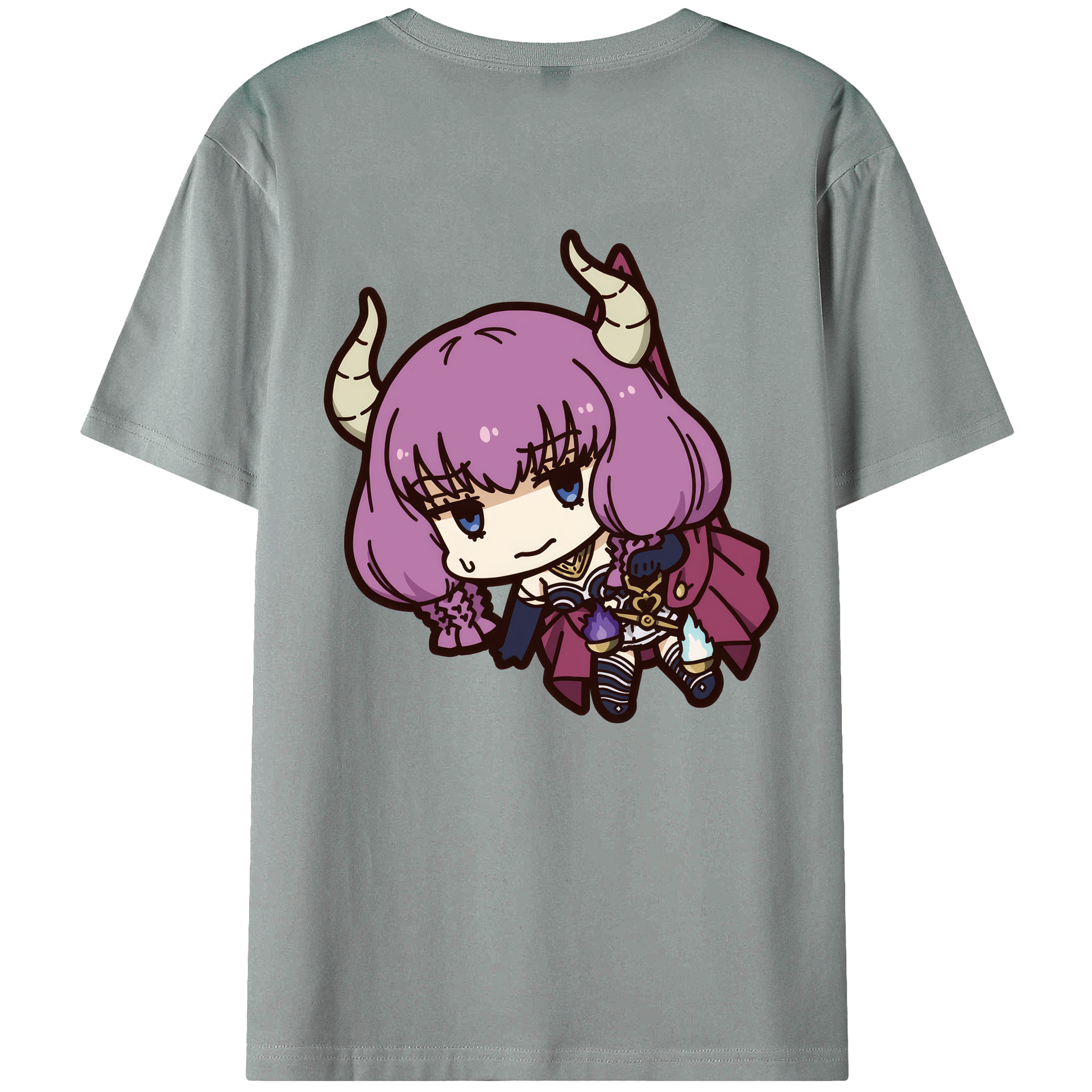 （画像用） 葬送のフリーレン Frieren 綿100％ メンズ半袖Tシャツ（バックプリント） 通気性